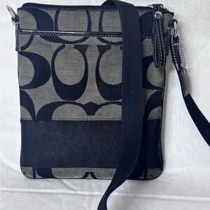 Coach Y2K Style Crossbody Bag black and tan Free Shipping